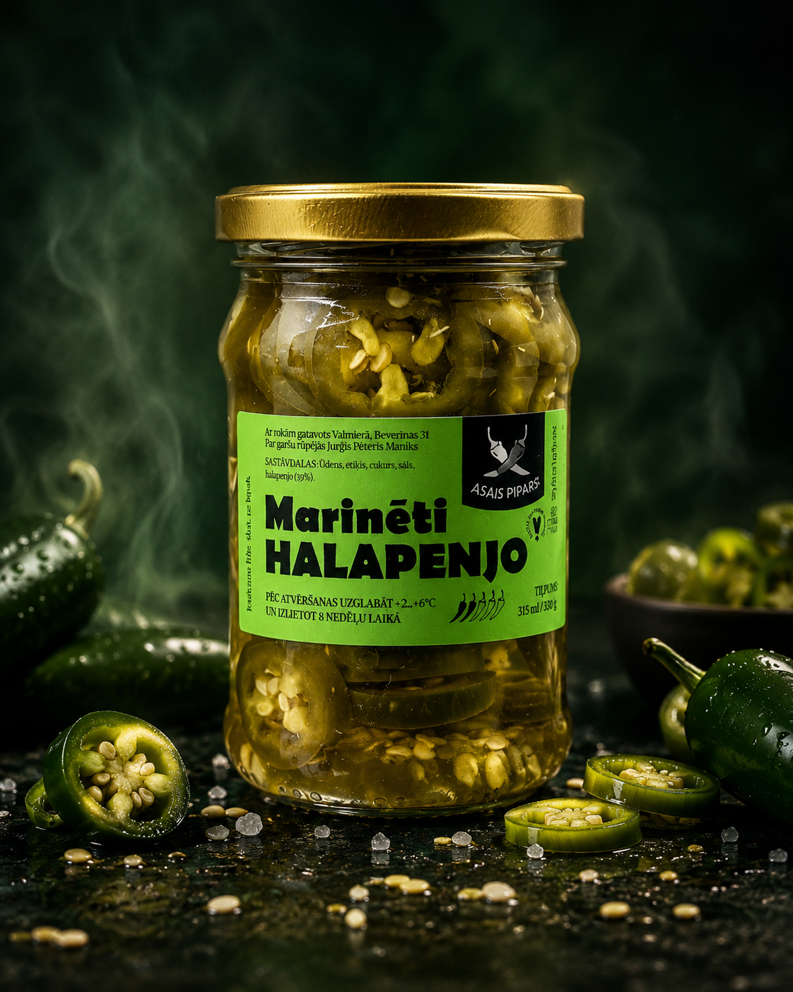 Marinēti Halepenjo Pipari 120g / 315ml